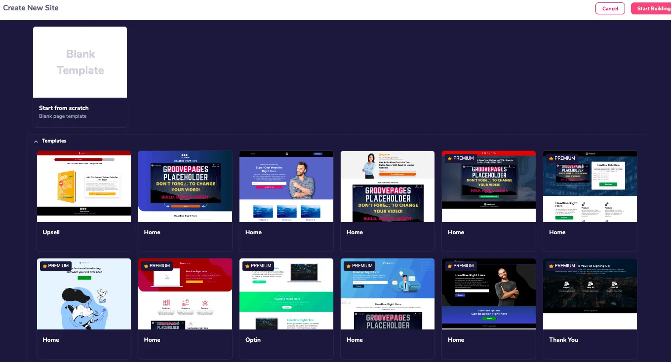 groovefunnels home page